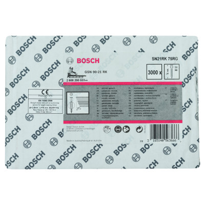 Clou En Bande Tête Ronde Sn21Rk 75Rg 2,8 mm, 75 mm, Galvanisé, Rainuré Galvanisé