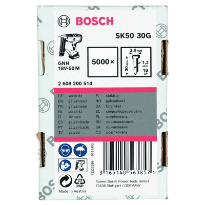 Pointe À Tête Fraisée Sk50 30G 1,2 mm, 30 mm, Galvanisé Version Galvanisée