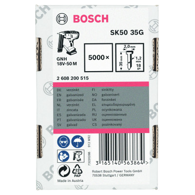 Pointe À Tête Fraisée Sk50 35G 1,2 mm, 35 mm, Galvanisé Version Galvanisée