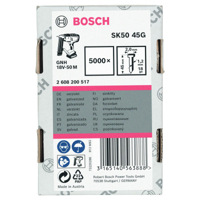 Pointe À Tête Fraisée Sk50 45G 1,2 mm, 45 mm, Galvanisé Version Galvanisée