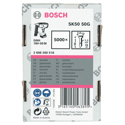 Pointe À Tête Fraisée Sk50 50G 1,2 mm, 50 mm, Galvanisé Version Galvanisée