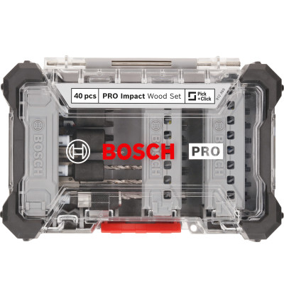 Coffret Mixte Vissage Et Perçage Bois Pro Impact, 40 Pièces