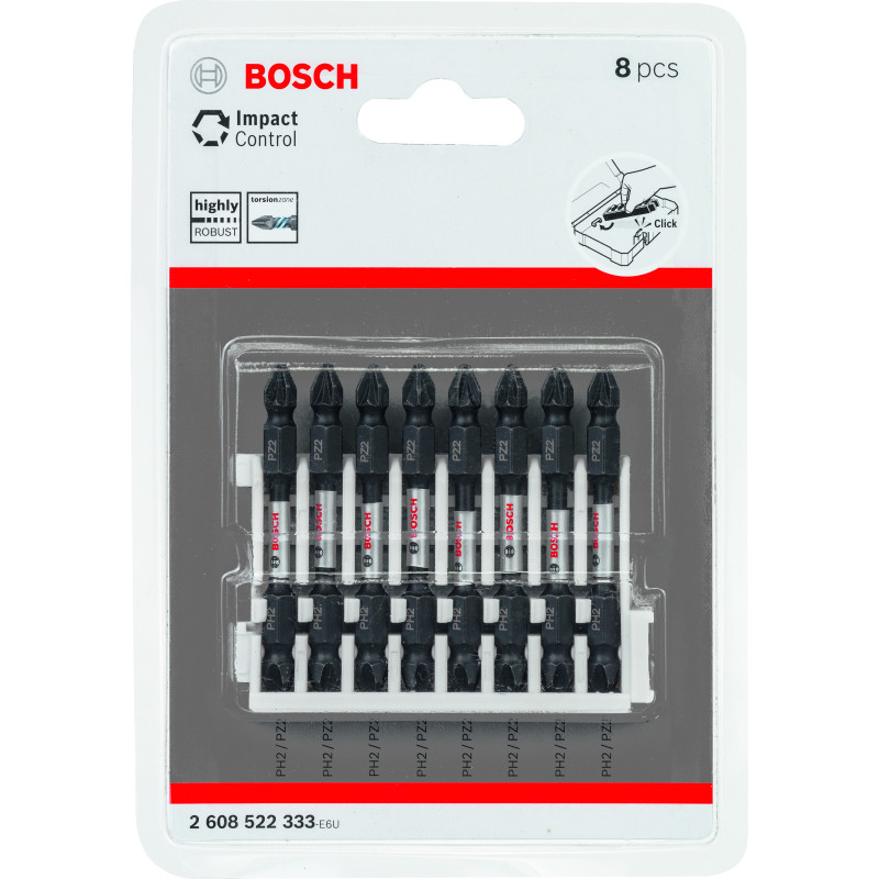 Set DEmbouts De Vissage Impact Control, 8 Pièces Pack De 8 (Index)