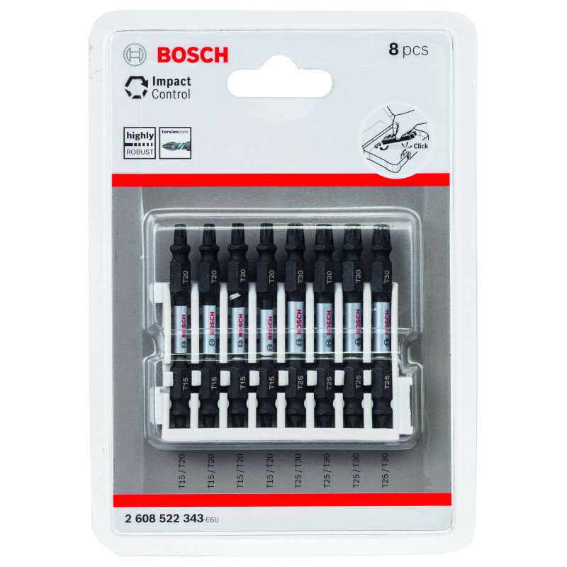 Set DEmbouts De Vissage Impact Control, 8 Pièces Pack De 8 (Index)