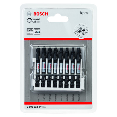 Set DEmbouts De Vissage Impact Control, 8 Pièces Pack De 8 (Index)