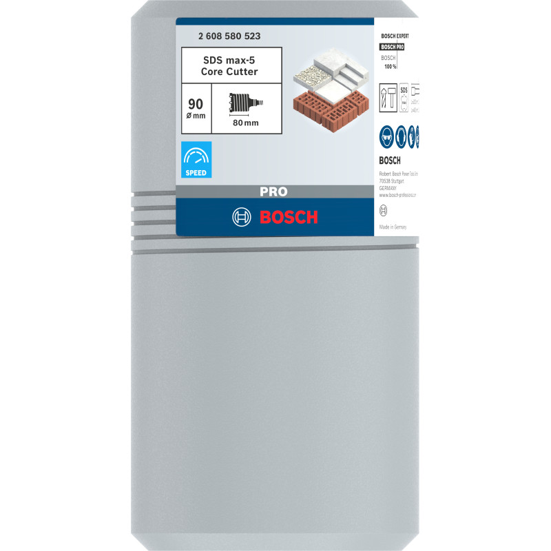 Pro SDS MAX-5 Core Cutter, 90 X 80 X 100 mm Conçue Pour Percer Des Trous Profon