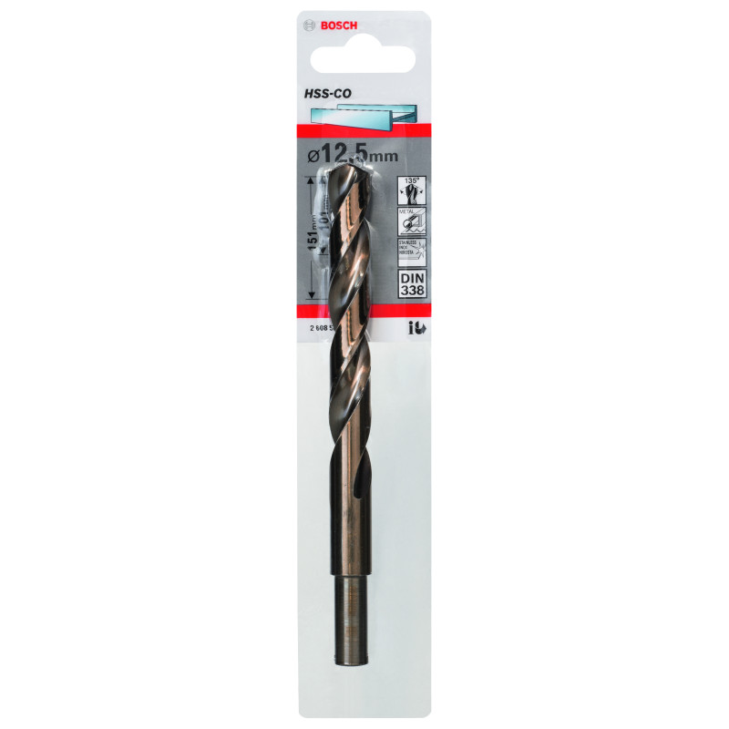 Forets À Métaux Rectifiés HSS-CO, Din 338 12,5 X 101 X 151 mm Pack De 1