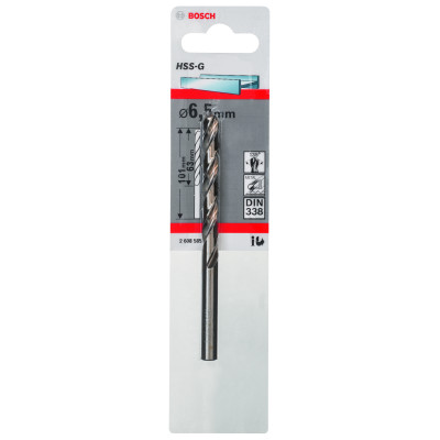 Forets À Métaux Rectifiés HSS-G, Din 338 6,5 X 63 X 101 mm Pack De 1