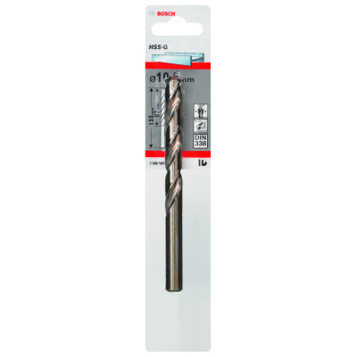 Forets À Métaux Rectifiés HSS-G, Din 338 10,5 X 87 X 133 mm Pack De 1