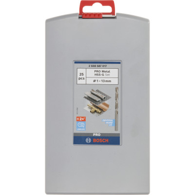 Coffret De Forets Hélicoïdaux Pro Metal HSS-G, 25 Pièces Dure Jusqu'À 2 Fois Pl