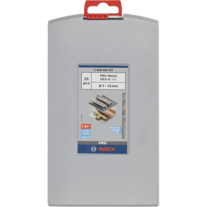 Coffret De Forets Hélicoïdaux Pro Metal HSS-G, 25 Pièces Dure Jusqu'À 2 Fois Pl