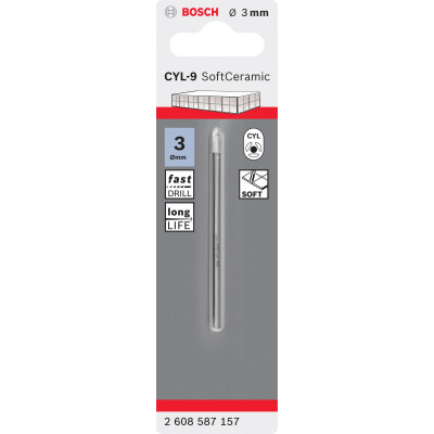 Forets À Carrelage Cyl-9 Ceramic 3 X 70 mm Pack De 1