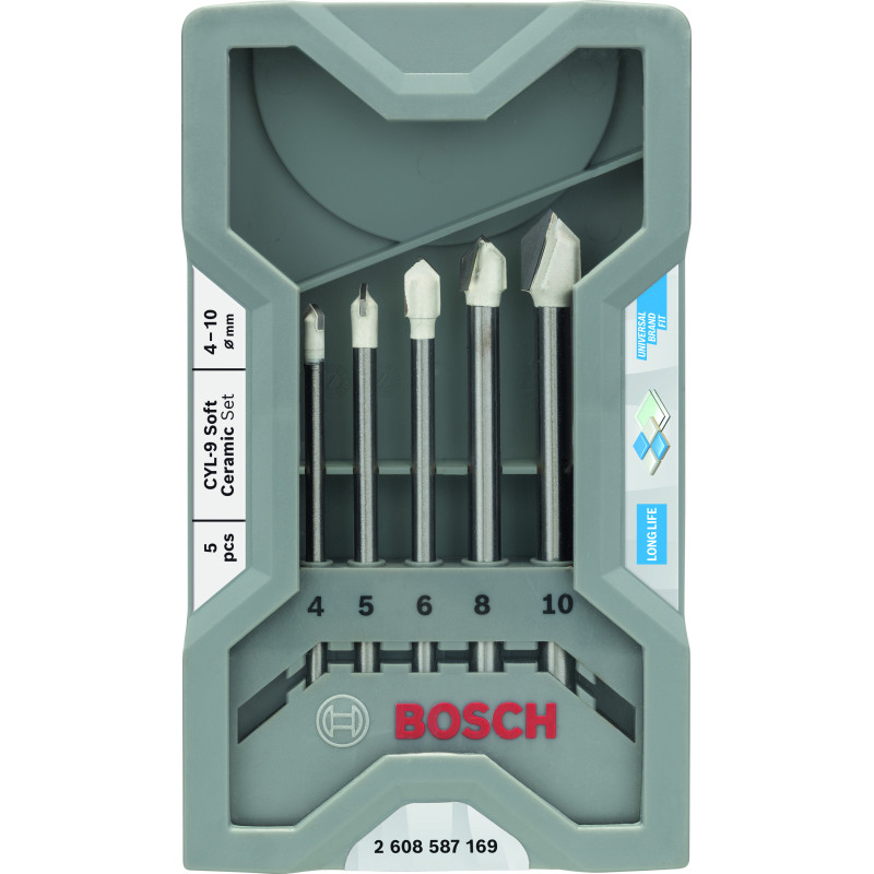 Forets À Carrelage Cyl-9 Ceramic, Set De 5 Pièces 4,0 5,0 6,0 8,0 10,0 mm Forets