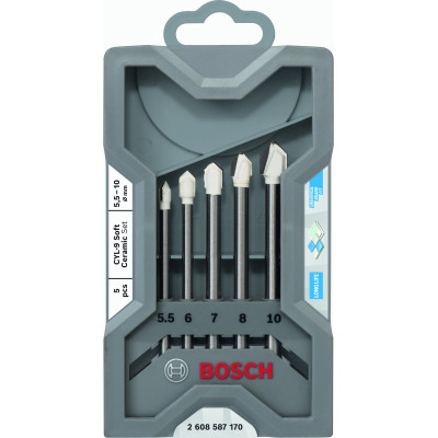 Forets À Carrelage Cyl-9 Ceramic, Set De 5 Pièces 5,5 6,0 7,0 8,0 10,0 mm Forets