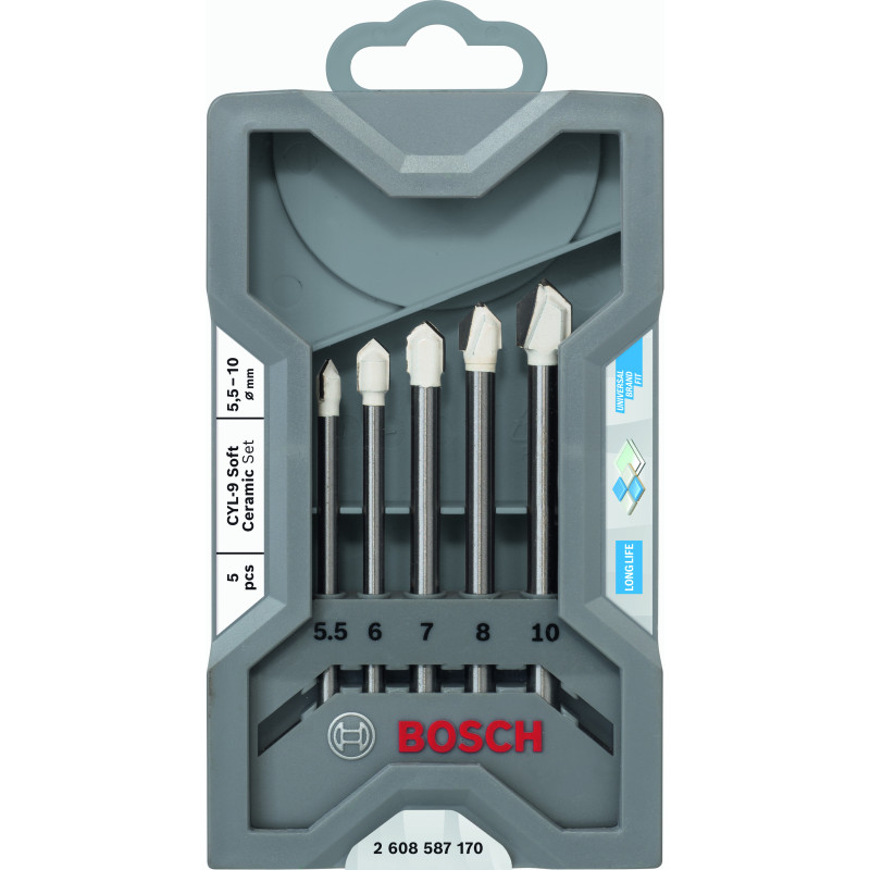 Forets À Carrelage Cyl-9 Ceramic, Set De 5 Pièces 5,5 6,0 7,0 8,0 10,0 mm Forets