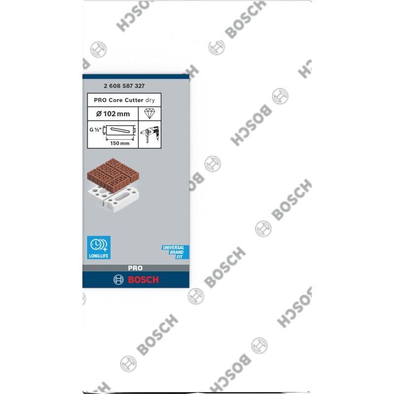 Pro Core Cutter Dry, 102 X 150 mm, G 1/2 Pouce Conçues Pour Le Forage À Sec Dan