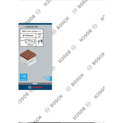 Pro Core Cutter Dry, 132 X 150 mm, G 1/2 Pouce Conçues Pour Le Forage À Sec Dan