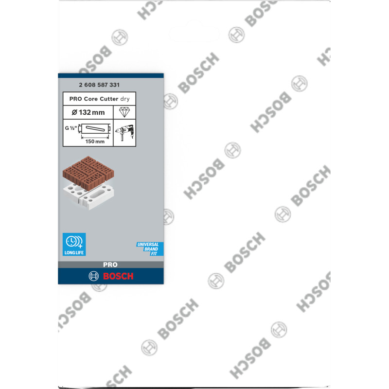 Pro Core Cutter Dry, 132 X 150 mm, G 1/2 Pouce Conçues Pour Le Forage À Sec Dan