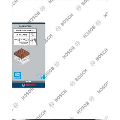 Pro Core Cutter Dry, 152 X 150 mm, G 1/2 Pouce Conçues Pour Le Forage À Sec Dan