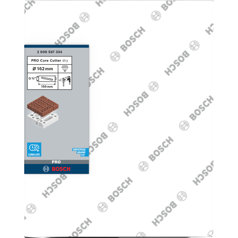 Pro Core Cutter Dry, 162 X 150 mm, G 1/2 Pouce Conçues Pour Le Forage À Sec Dan