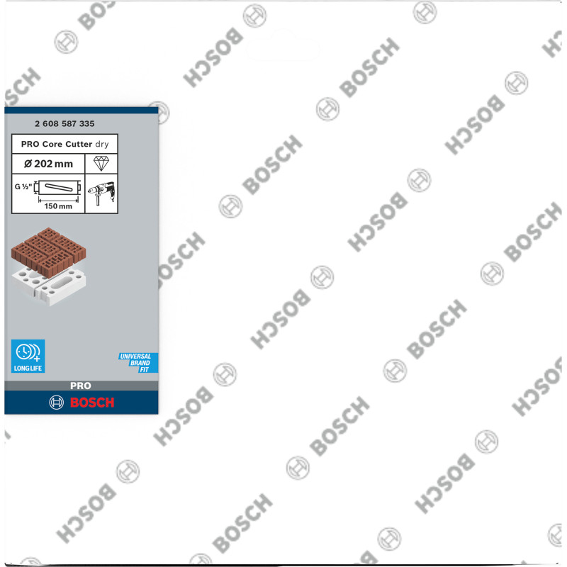 Pro Core Cutter Dry, 202 X 150 mm, G 1/2 Pouce Conçues Pour Le Forage À Sec Dan