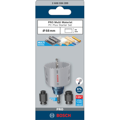 Scie Trépan Pro Multi Material Pc Plus, 68 mm, Kit De Démarrage