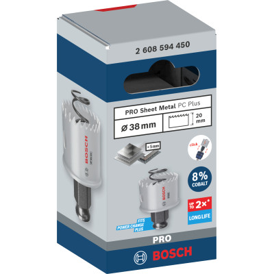 Scie Trépan Pro Sheet Metal Pc Plus, 38 mm