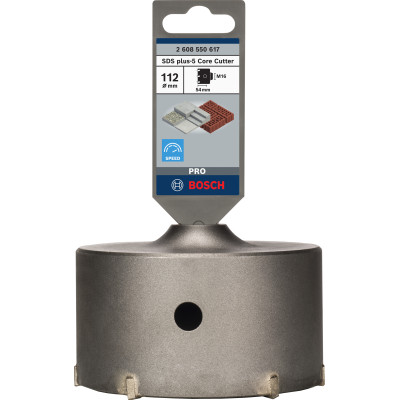 Pro SDS Plus-5 Core Cutter, 112 X 50 X 72 mm Conçue Pour Percer Des Trous Dans