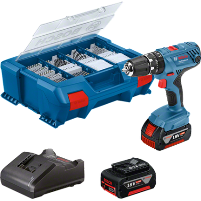 Perceuse À Percussion Gsb 18V-21 + Batteries Gba 2X4,0Ah + Chargeur Gal 18V-20 +