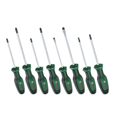 Set De Tournevis  6 Pièces Ph1, Ph2, Pz1, Pz2, Sl4, Sl7 Dans La Boîte En Carton