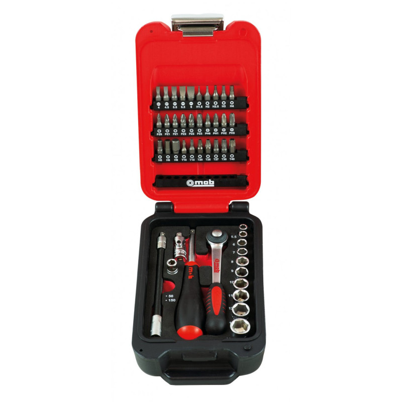 Box Small Coffret De Douilles 1/4 46 Pcs 6 P. Cliquet Fast