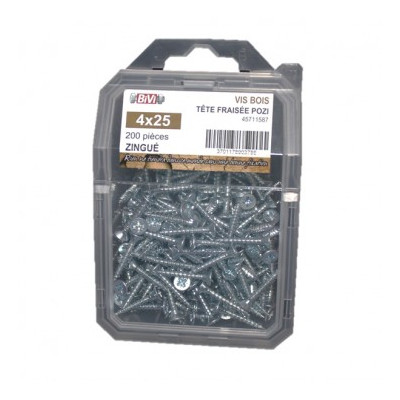 Coque De 100 Vis Agglo Tf Pozi 4,5X45 Zingue | Ref 7532-4.5-45