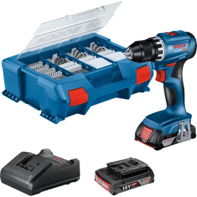 Perceuse visseuse GSR 18 V-45 2 X2,0 Ah GAL 18 V-20 + 82 Acc en L-Case Pick&Click