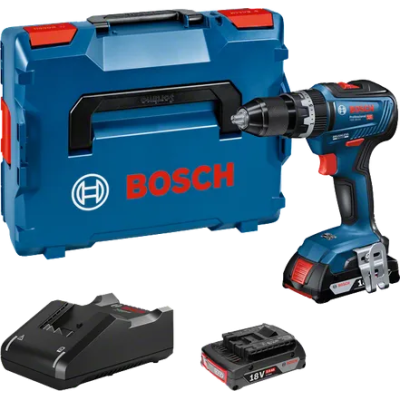 Perceuse à percussion GSB 18 V-55 + GBA 2 x4,0 Ah + GAL 18 V-40 L