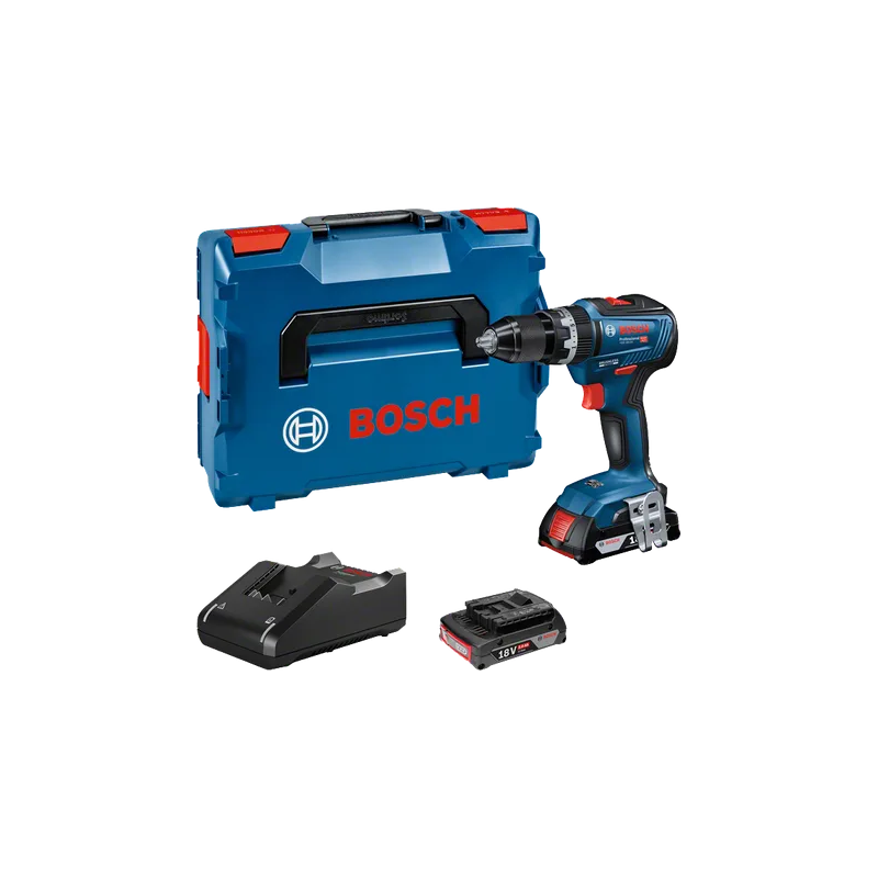 Perceuse à percussion GSB 18 V-55 + GBA 2 x4,0 Ah + GAL 18 V-40 L