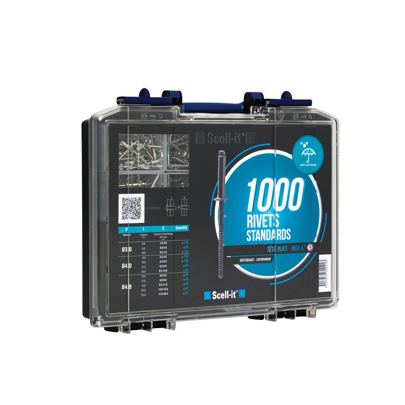 Coffret Rivets Inox A2 1Pcs - SCELL-IT | Réf: COFRIVINOX