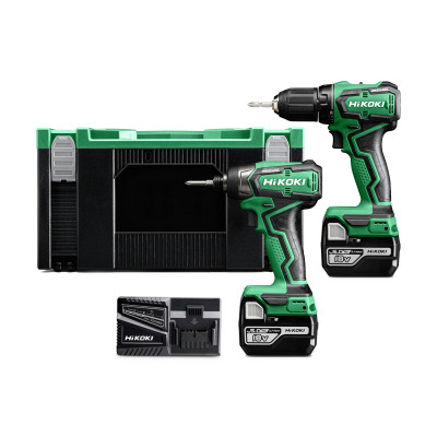 Kit 18V 5Ah Brushless Perc.Viss.55Nm Ds18Dd + Viss.Choc 140Nm Wh18Dd + 2