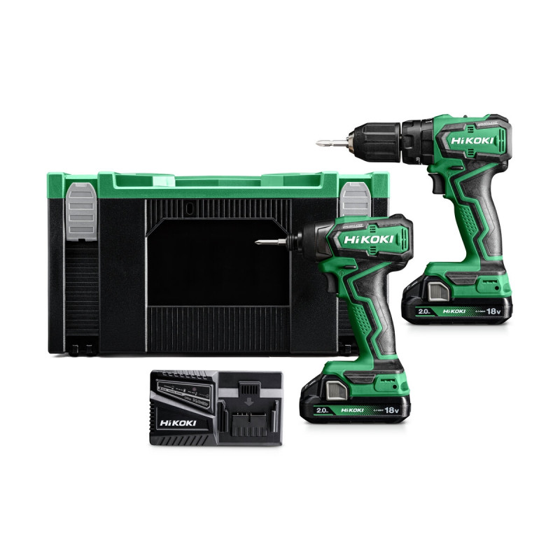 Kit 18V 2Ah Brushless Perc.Percu.55Nm Dv18Dd + Viss.Choc 140Nm Wh18Dd - 2 Batt.
