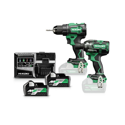 Kit 18V 5Ah Multivolt Brushless Perc.Visseuse 70Nm Ds18De + Boulonneuse Choc