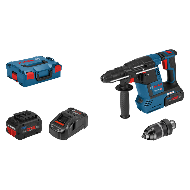 Marteau-perforateur GBH 18 V-26 F + ProCORE18 V 2 x5,5 Ah + GAL 1880 L