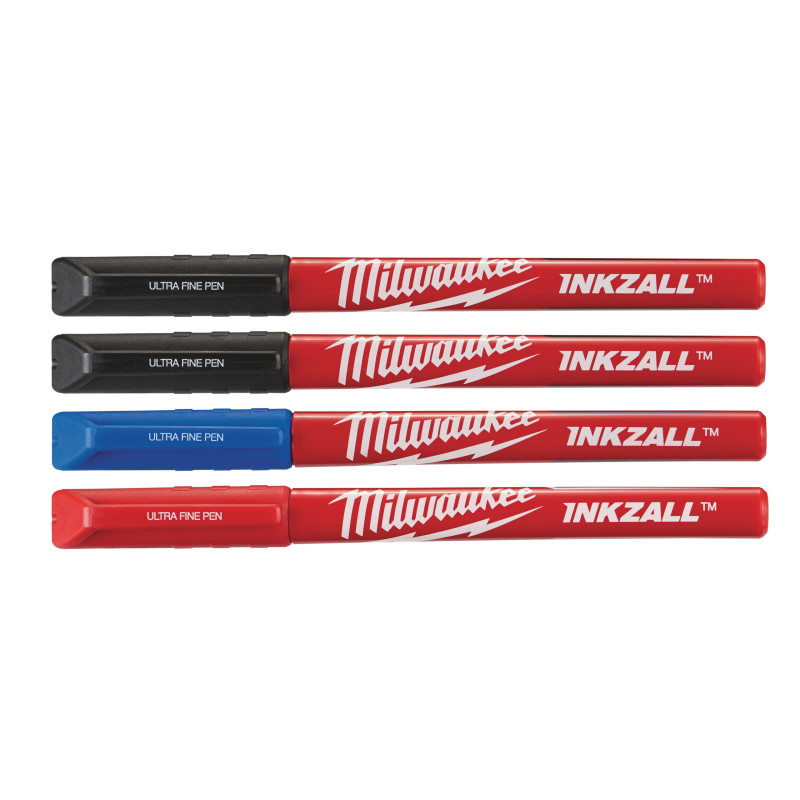 Set 4 Stylos Pointe Ultra Fine Couleurs-Milwaukee Outils À Main