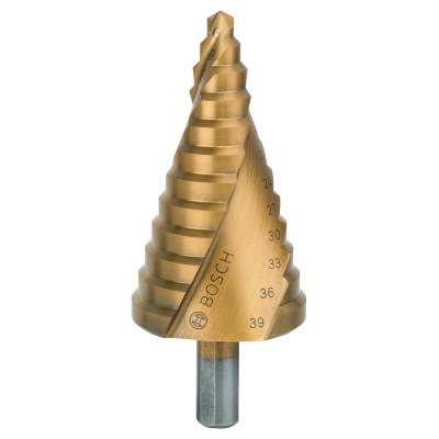 Mèche 12 ét. HSS-TiN 6-39 mm