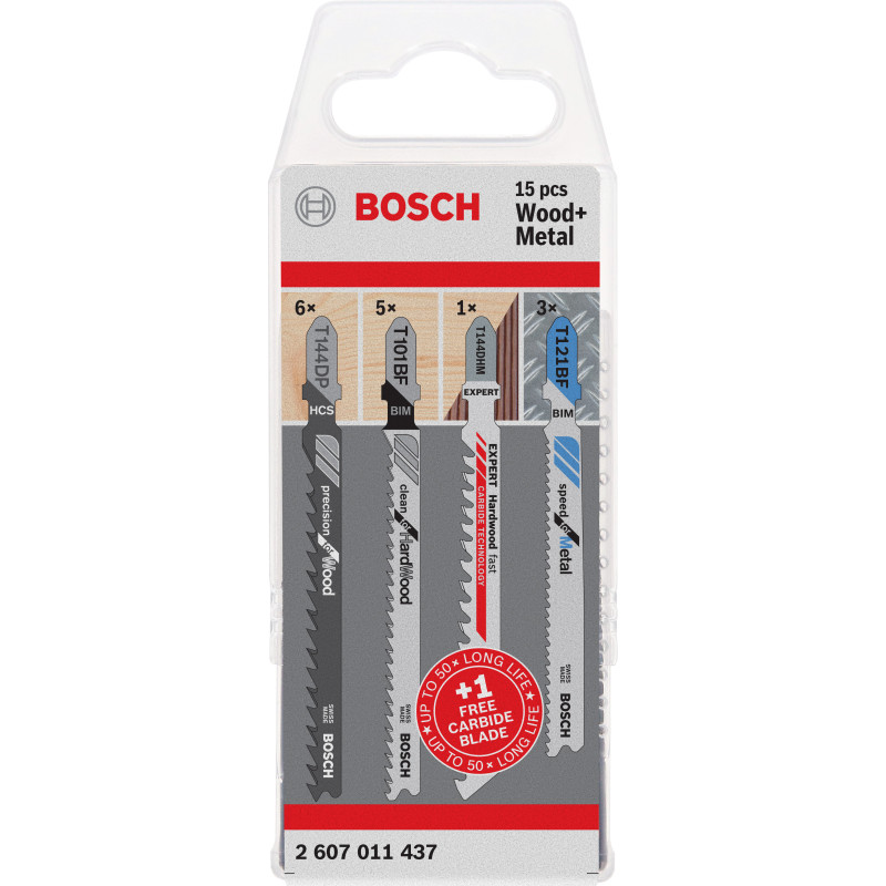 Pack Bois+Métal Lames Scie Sauteuse 14+1
