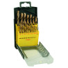 Kit 19 forets à métaux HSS-Titane Ø 1 mm à 10 mm x19