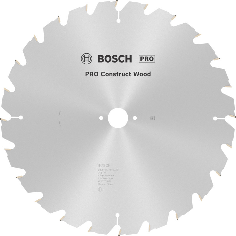 Lame scie Circulaire PRO Bois de construction 350 x30 x3,5 mm 24D