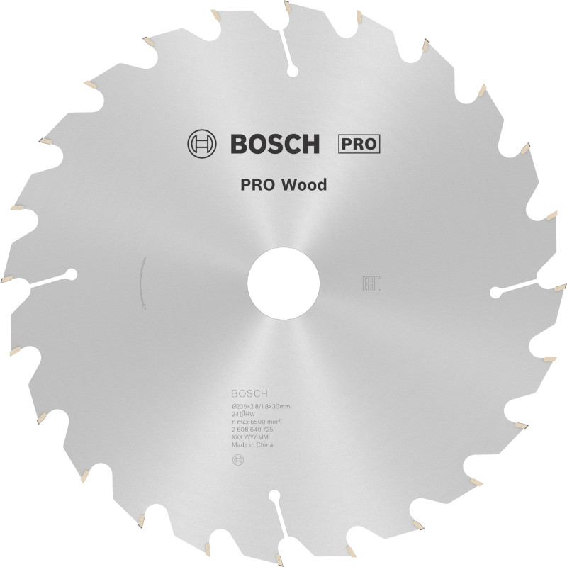 Lame scie Circulaire PRO Bois 235 x30/25 x2,8 mm 24D