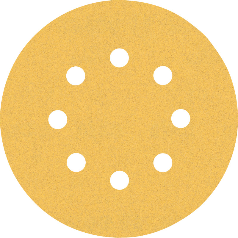 50Disques abrasifs excentriques bois et peinture C470 EXPERT 125 mm 8 trous G120 grain 120