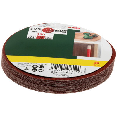 25 Abrasifs Excentriques 125 Mm G120 grain 120