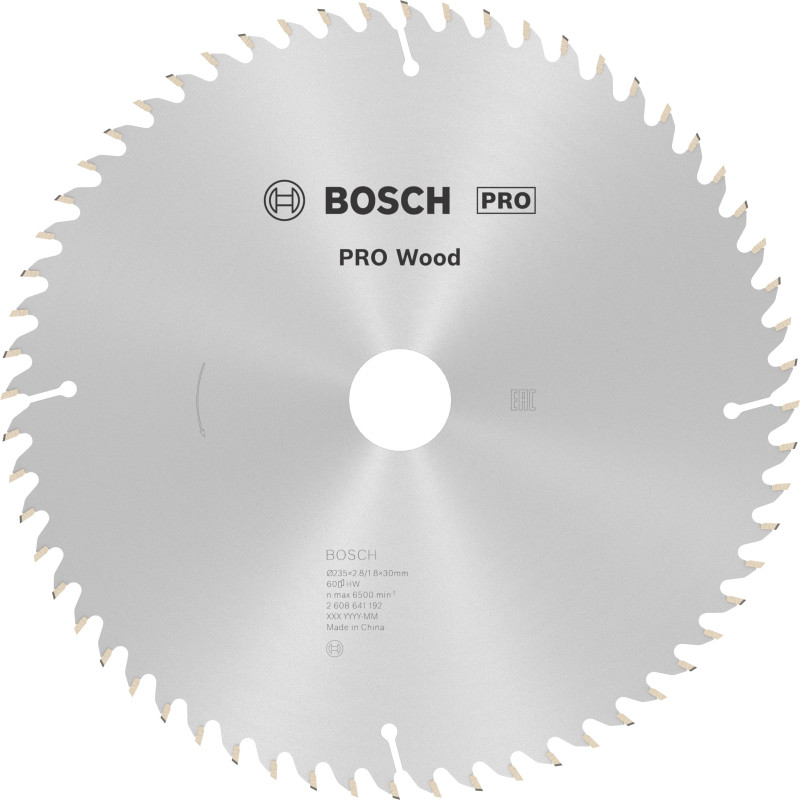 Lame scie Circulaire PRO Bois 235 x30/25 x2,8 mm 60D