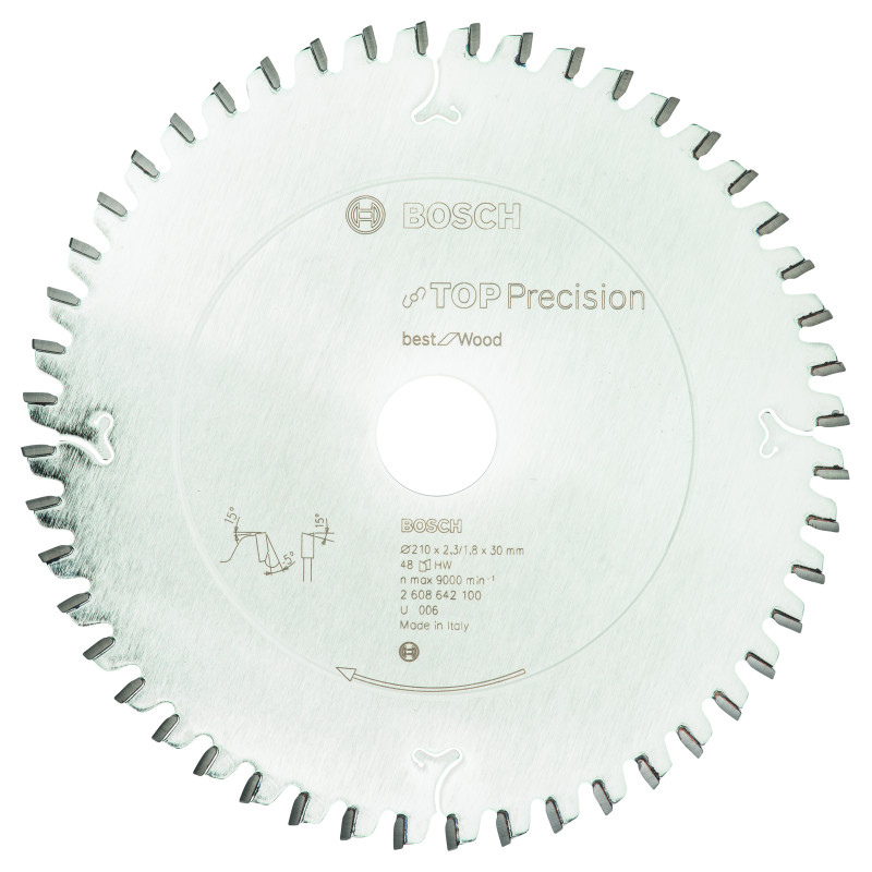 Lame scie circulaire Best Bois 210 x30 x2,3 mm 48D